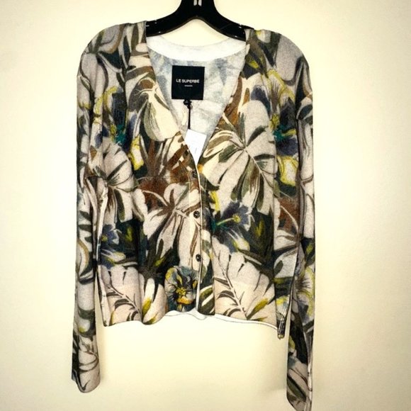 LE SUPERBE PARADISE FLORAL CROPPED CARDIGAN - Picture 7 of 10